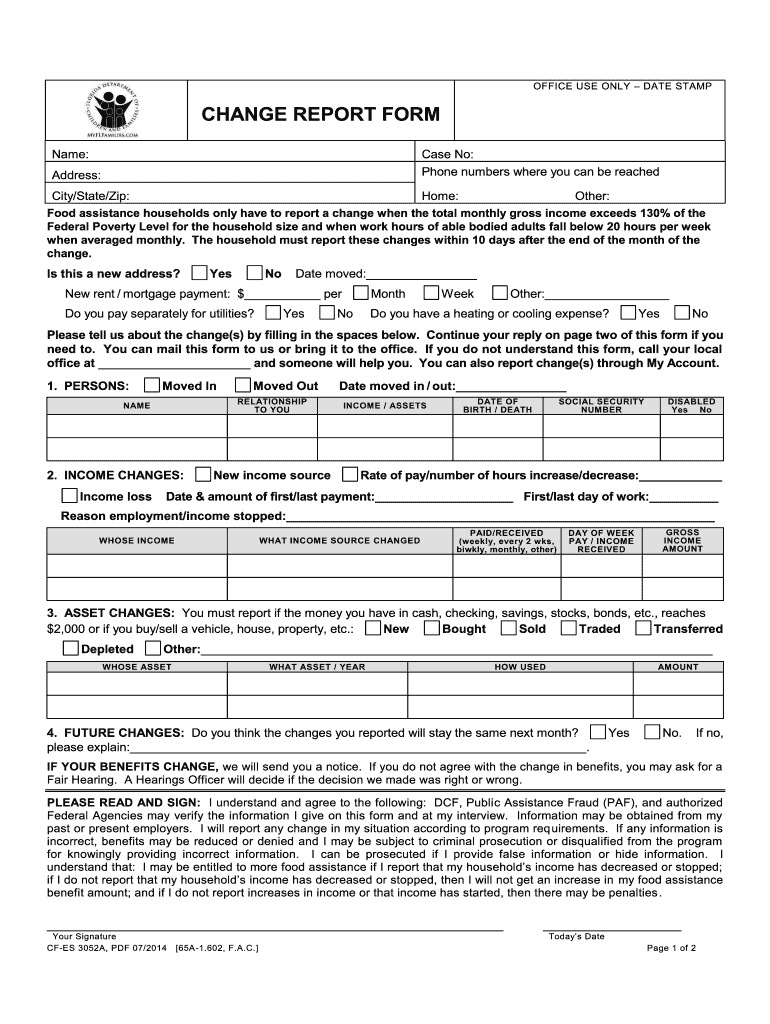  Food Stamp Change of Address 2014-2024