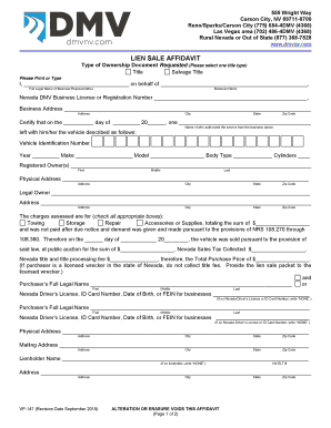  Nevada Title Application 2012