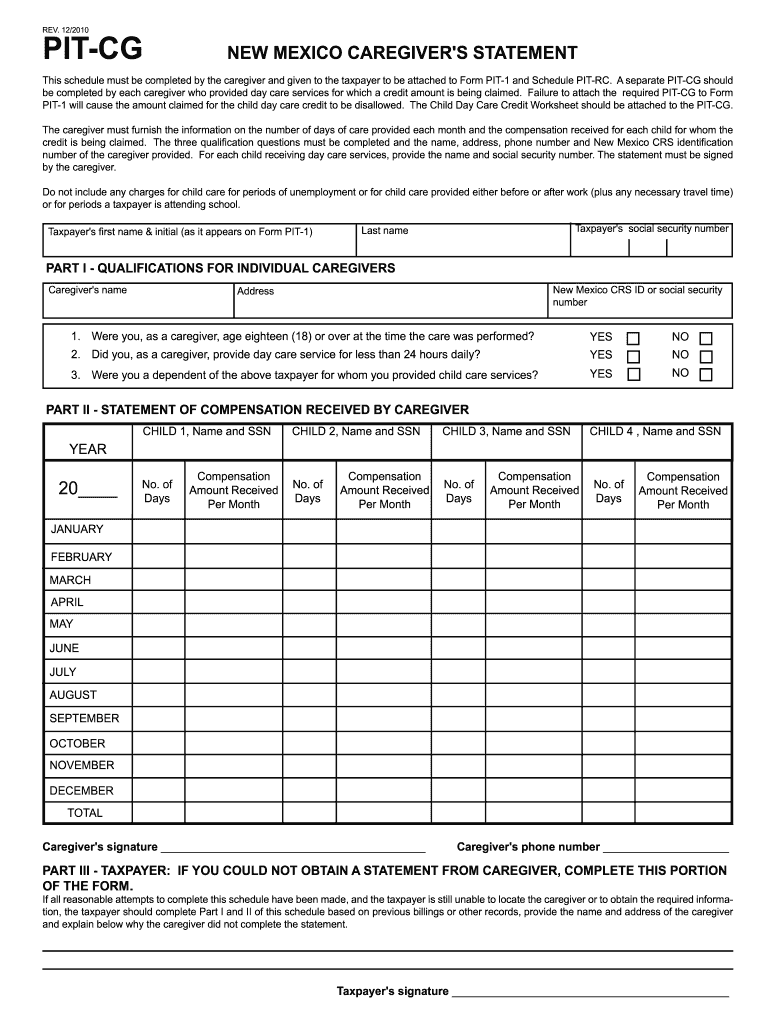  Pit Cg Tax Form 2010