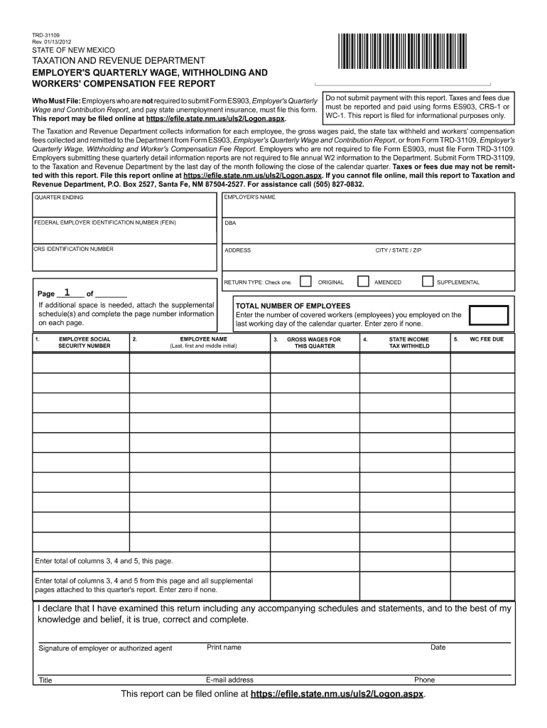  Trd 31109  Form 2012