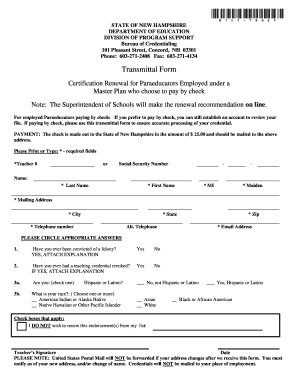 Para 2 Certification Nh  Form