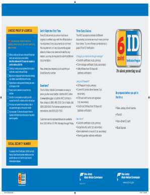 6 Points of ID Nj  Form