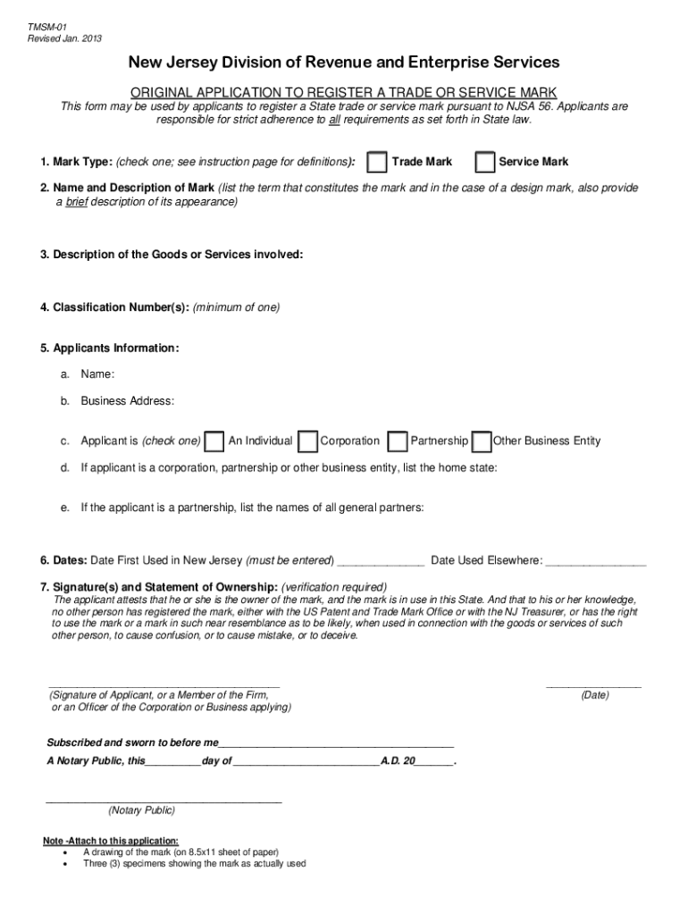 Get and Sign Tmsm 01 2013-2022 Form