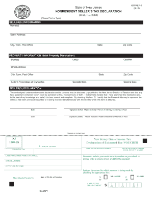 Nj Non Resident Certification  Form