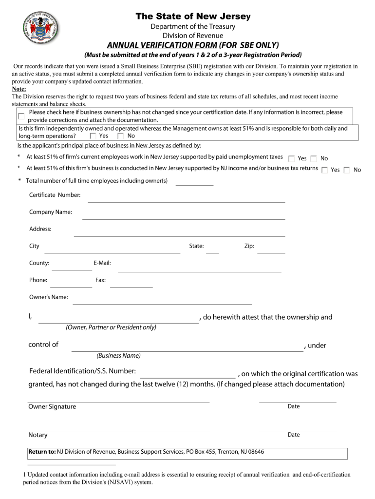 Nj Cds Verification  Form