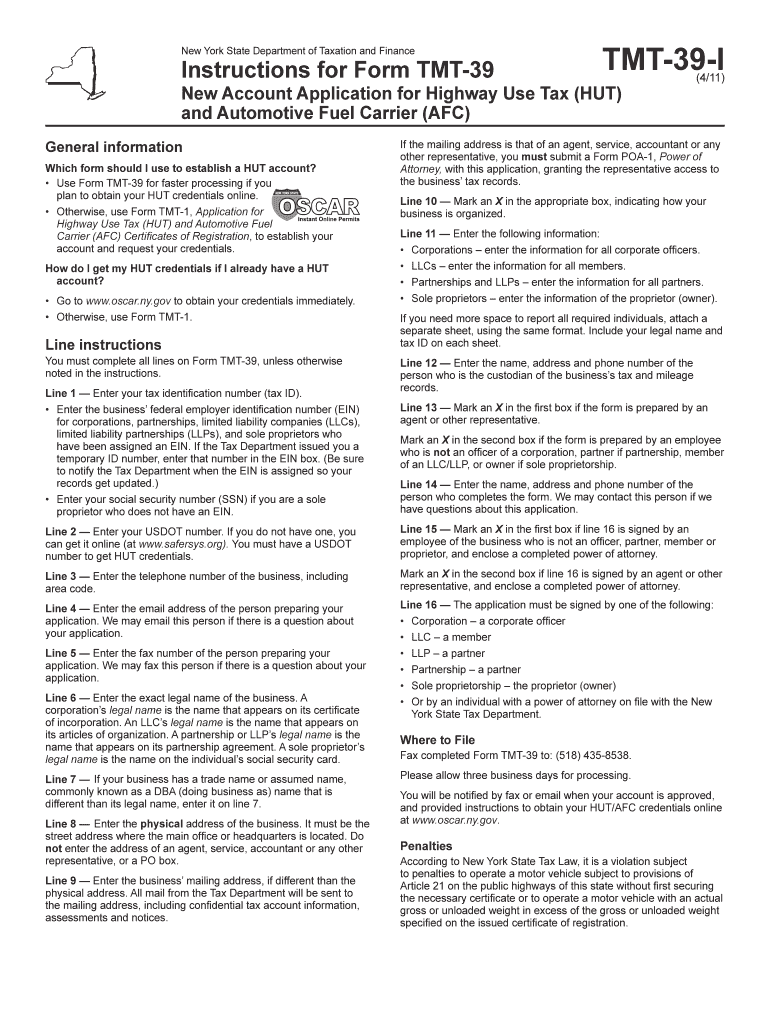 How to Fill Out Tmt 39 Form 2011