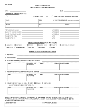  Ny State Police Amendment Form 2000