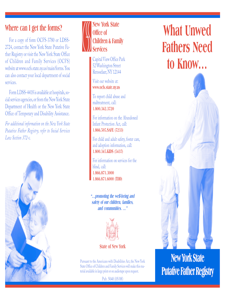 Putative Father Registry Ny  Form