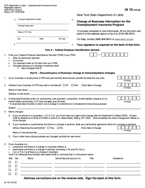  New York State Department of Labor Change of Business Labor Ny 2010