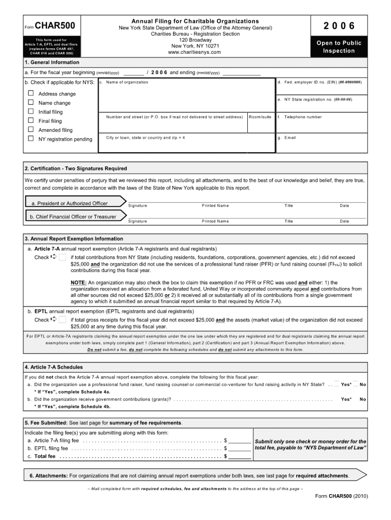  Char 500 Form 2019