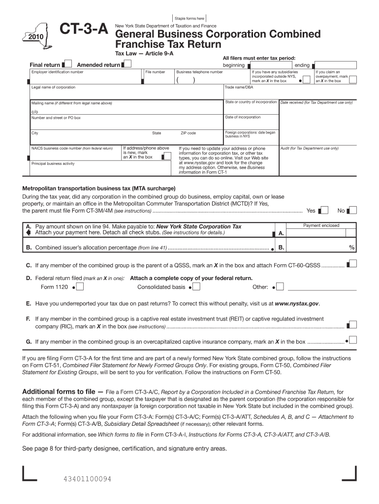 Ct 3 Fillable Form