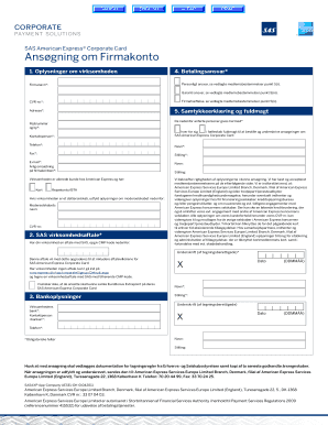 Ansgning Om Firmakonto Company Application Form