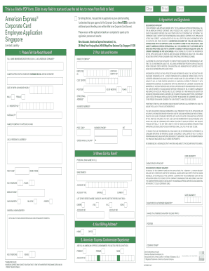 Corporate Card Application Form