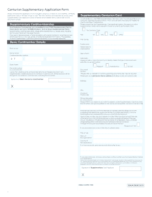 American Express Icc Centurion Card Application Form