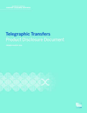 Telegraphic Transfers American Express  Form