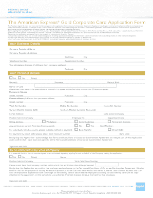 Cs Colorband 285 American Express Corporate Services  Form