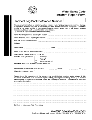 Serious Incident Report Form