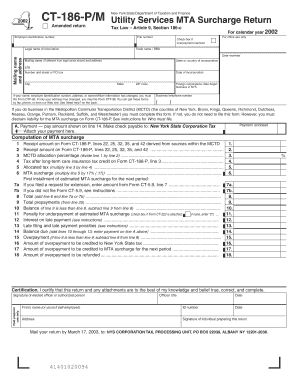 Form CT 186 PM Tax Ny