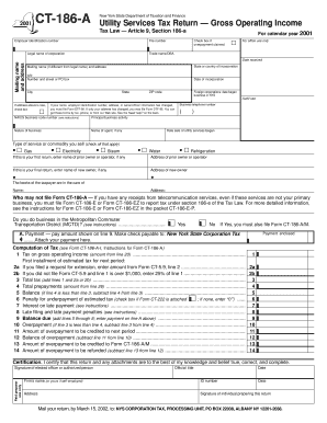Utility Services Tax Return Gross Operating Income Tax Ny  Form