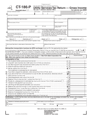 CT 186 P Amended Return Employer Identification Number Legal Name of Corporation Staple Forms Here New York State Department of 