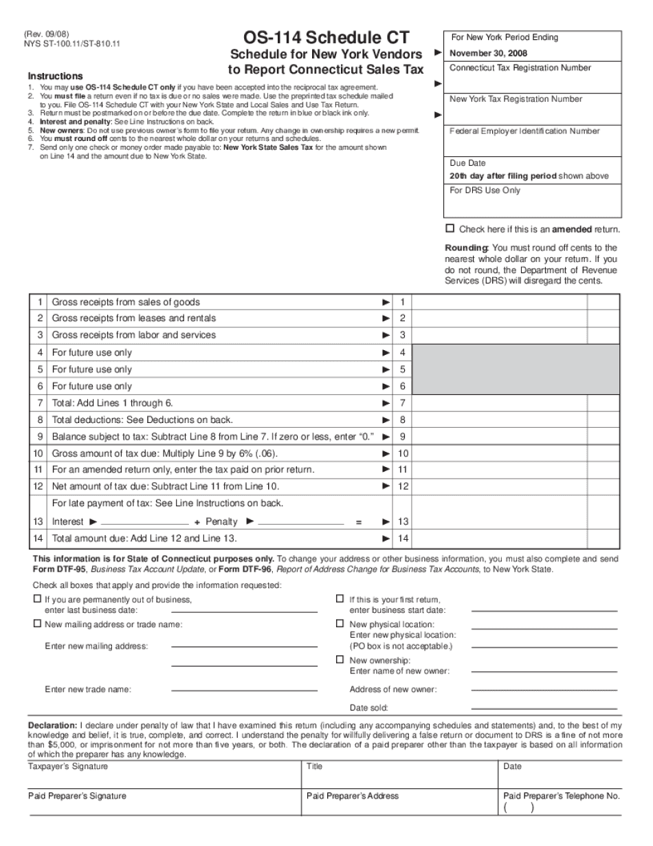 0908 NYS ST 100 Tax Ny  Form