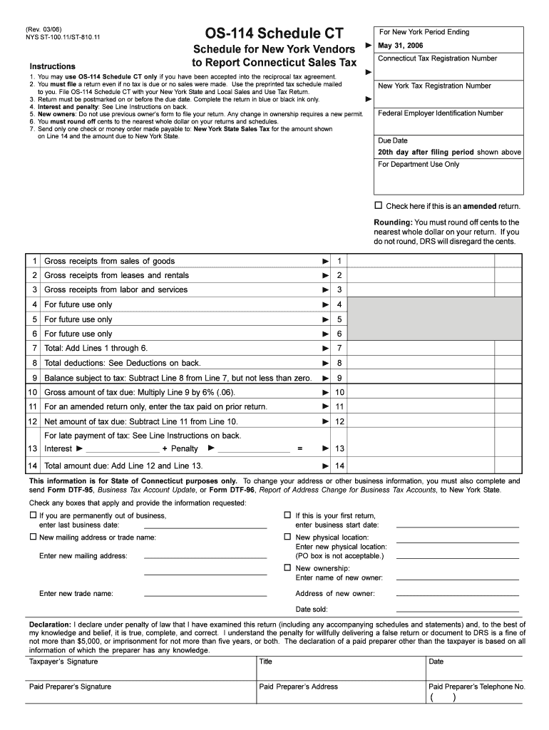0306 NYS ST 100 Tax Ny  Form