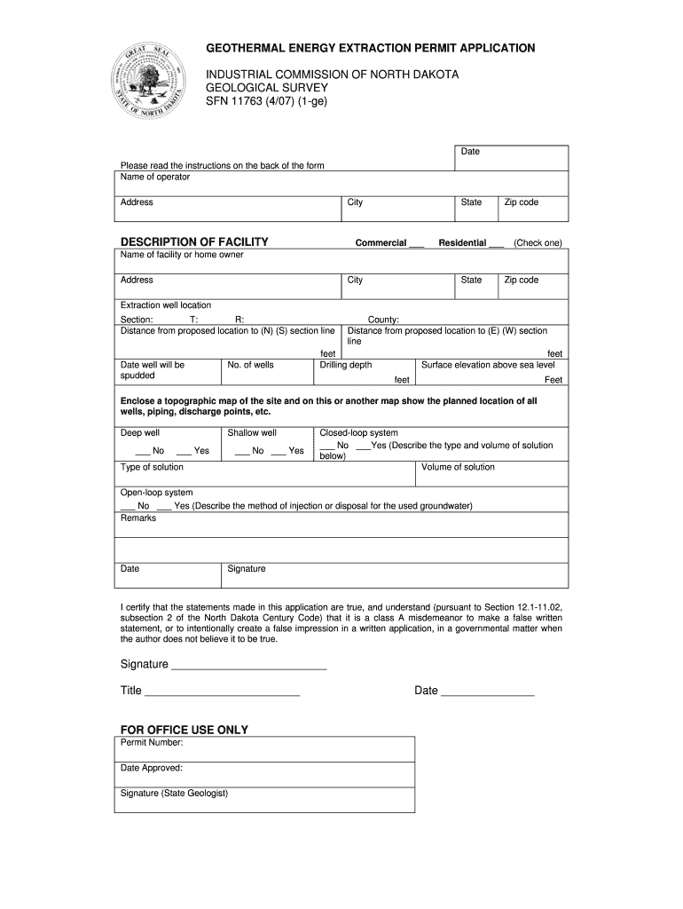 Geothermal Permit Applications in Pa Form