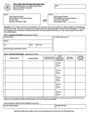 Sfn 1018 New Hire Reporting Information