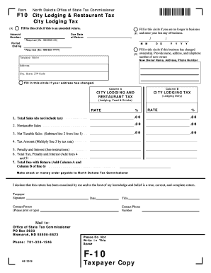F10 Form PDF