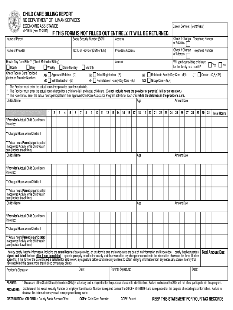 Sfn 616  Form