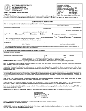 02704 09 11 Petition Certificate of Nomination Xft Nd  Form