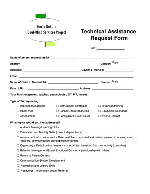 Technical Assistance Form
