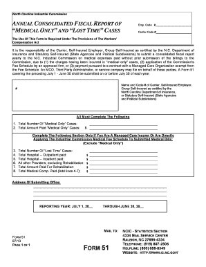 North Carolina Form 51