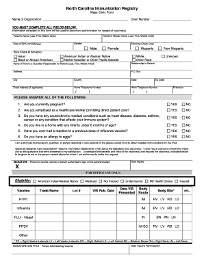  Printable Immunization Records 2009-2024