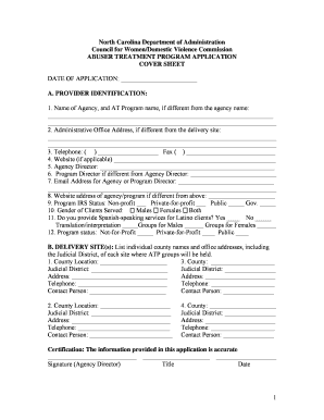 1 North Carolina Department of Administration Council for Women Doa Nc  Form