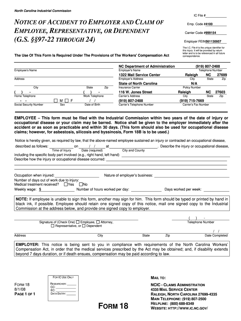 G S 97 22 Department of Administration NC Gov Doa Nc  Form