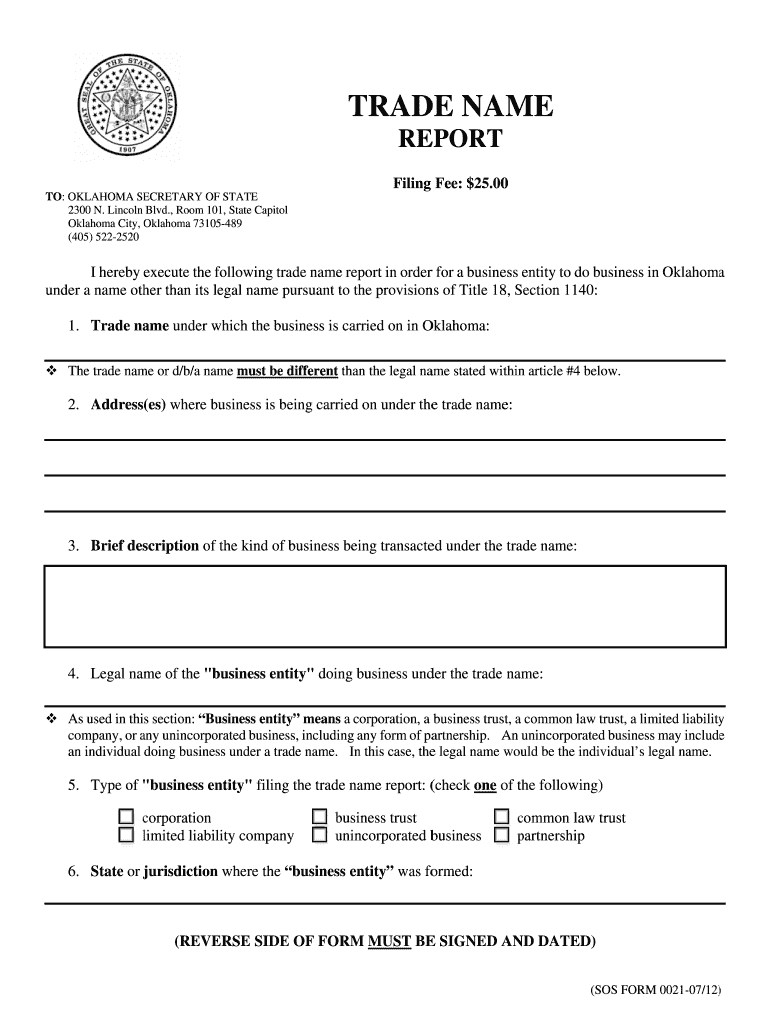  Trade Name Report Oklahoma 2012-2024