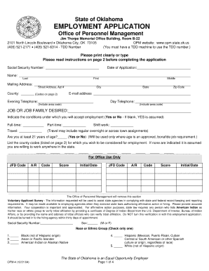 State of Oklahoma 4 B Fillable Form