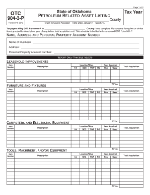 Oklahoma Form 904 3 P