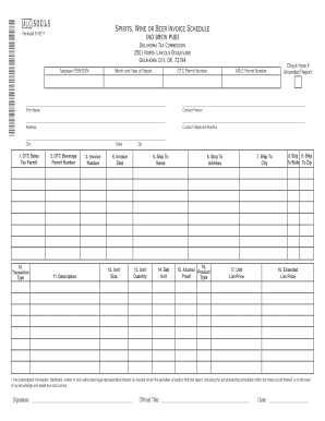 Liquor Bill Format