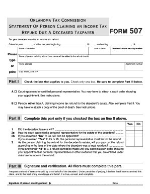 Oklahoma Form 507