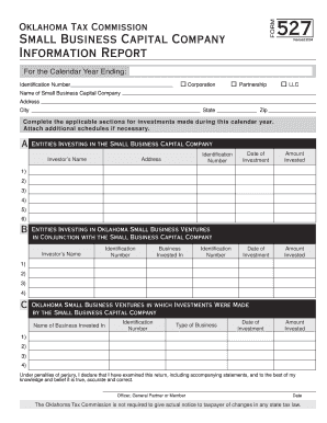 Information Report Oklahoma Tax Commission Tax Ok