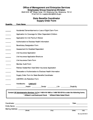 Supply Order Form Rev 6 04 Mew Ok