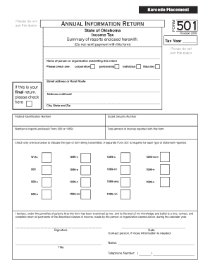 Oklahoma Annual Information Return