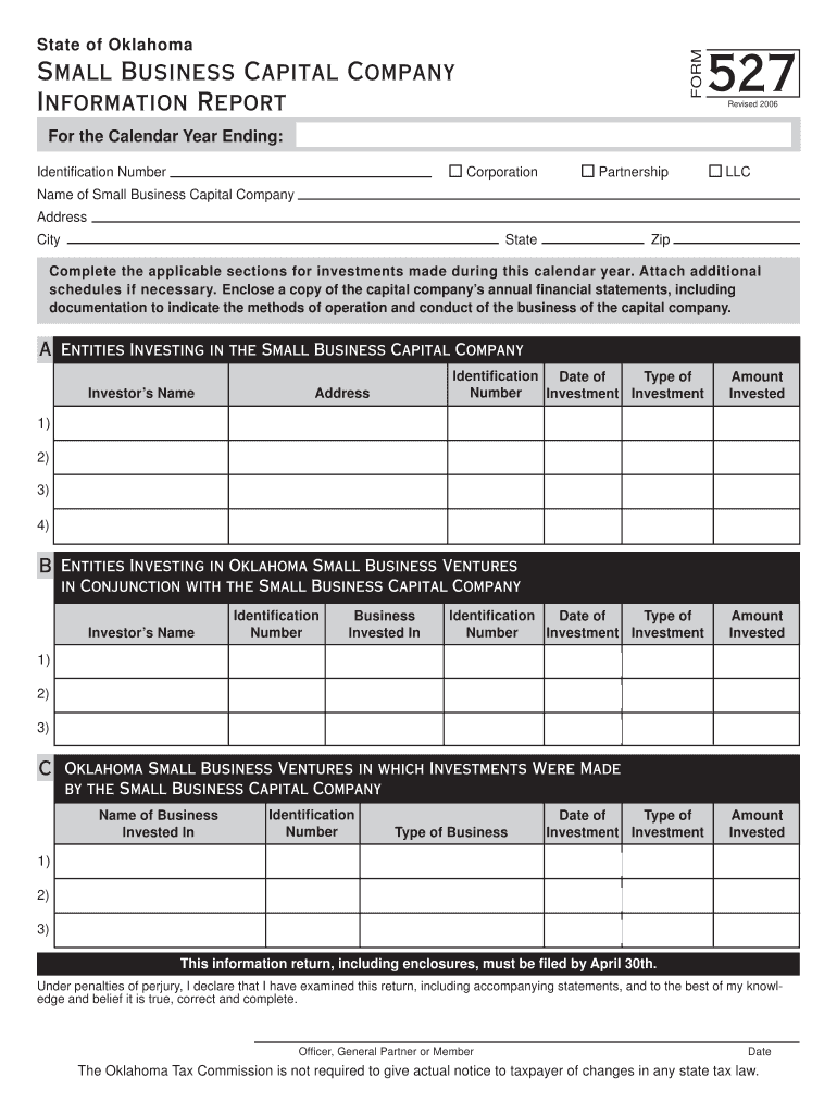 Corporation Partnership State Zip Tax Ok  Form