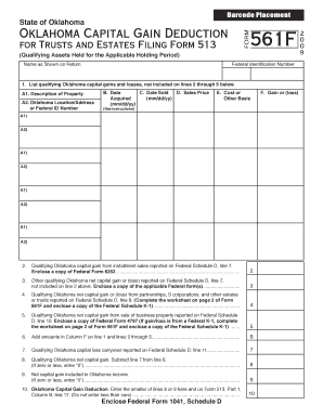 Oklahoma Form 561 Instructions