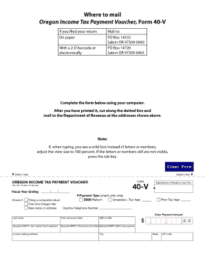  Oregon Form 40 V 2020