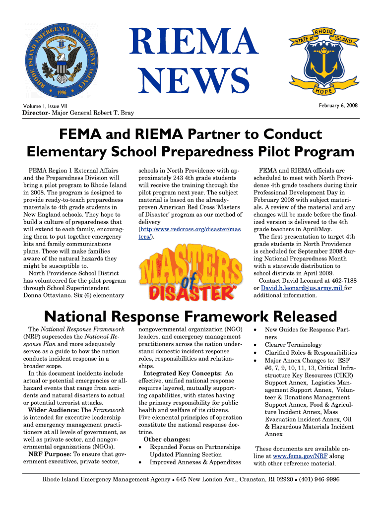 RIEMA News Issue 7 Feb Riema Ri  Form