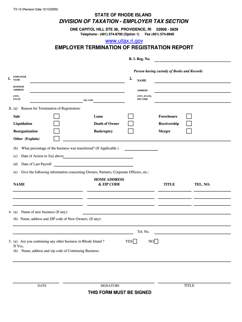  Ri Form Tx 13 2005-2024