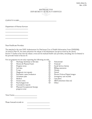 Ri Dhs 25 Forms